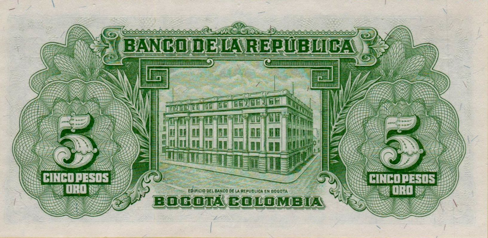 Colombia 5 1953 UNC P-399